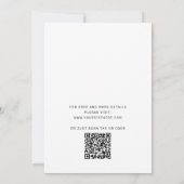 Schwarz-Weiß-Typografie-Skript Hochzeit + QR Einladung (Rückseite)