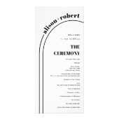 Schwarz-Weiß-Typografie und Bogenhochzeit Werbekarte (Vorne)