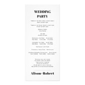 Schwarz-Weiß-Typografie und Bogenhochzeit Werbekarte (Hinten)