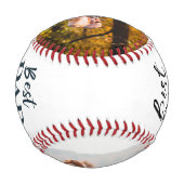 Schwarz-Weiß-Typografie Vatertag Baseball (Rückseite)