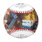 Schwarz-Weiß-Typografie Vatertag Baseball (Vorderseite)