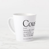 Schwarz-Weiß-Typografischer Cousin - Definition Milchtasse (Linke Ecke)