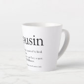 Schwarz-Weiß-Typografischer Cousin - Definition  Milchtasse (Rechte Ecke)