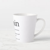 Schwarz-Weiß-Typografischer Cousin - Definition  Milchtasse (Rechts)