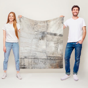 Schwarz-weiß u. Bronze Fleecedecke