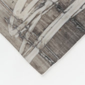 Schwarz-weiß u. Bronze Fleecedecke (Ecke)