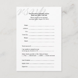 Schwarz-Weiß-UAWG RSVP Karte