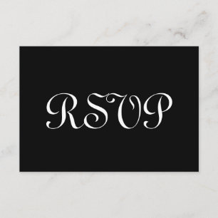 Schwarz-Weiß-UAWG RSVP Karte