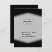 Schwarz-Weiß-UAWG RSVP Karte (Vorne/Hinten)
