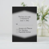 Schwarz-Weiß-UAWG RSVP Karte (Stehend Vorderseite)