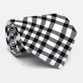 Schwarz/Weiß überprüft Krawatte (Gerollt)