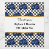 SCHWARZ-WEISS ÜBERPRÜFT PATTERBLUMENKUSTOM WEINETIKETT (Einzelnes Label)