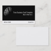 Schwarz-Weiß-Uhr-Fotovorlage Visitenkarte (Vorne/Hinten)