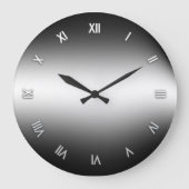 Schwarz-Weiß-Uhr Große Wanduhr (Vorderseite)