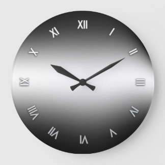 Schwarz-Weiß-Uhr Große Wanduhr