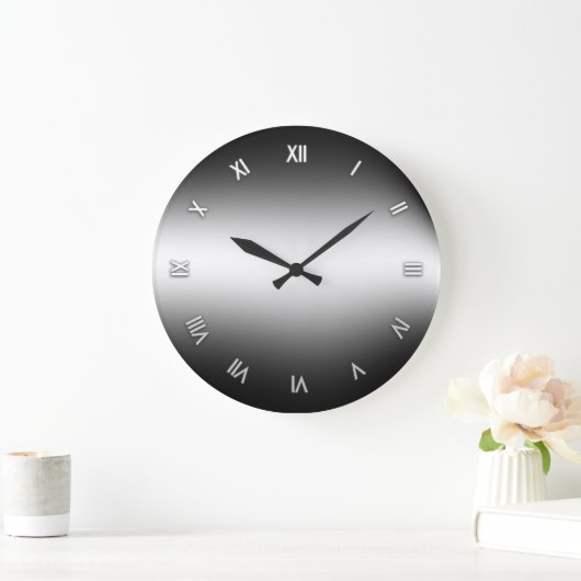 Schwarz-Weiß-Uhr Große Wanduhr (Zuhause)