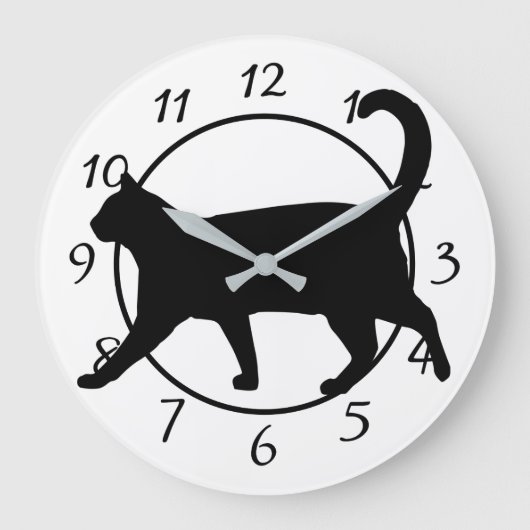 Schwarz-Weiß-Uhr Große Wanduhr (Vorderseite)