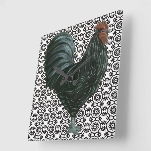 Schwarz-Weiß-Uhr Quadratische Wanduhr (Winkel)