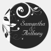 Schwarz + Weiß Umlaufdrehung Umschlag Aufkleber (Vorderseite)