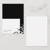 Schwarz-Weiß-Umlaufkarten mit wirbelnden Platinenp Platzkarte (Vorne/Hinten)