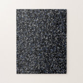 Schwarz Weiß und Blau Marmor Puzzle (Vertikal)