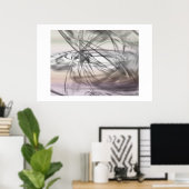 Schwarz, Weiß und Blau Poster (Heimbüro)