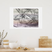 Schwarz, Weiß und Blau Poster (Küche)