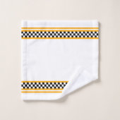 Schwarz-weiß und gelb badhandtuch set (Waschlappen)