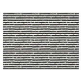 Schwarz, Weiß und Gold Dot & Strip Tischdecke (Vorderseite (Horizontal))