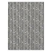 Schwarz, Weiß und Gold Dot & Strip Tischdecke (Vorderseite)