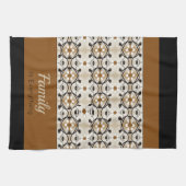 Schwarz-weiß und Gold Geschirrtuch (Horizontal)