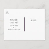 Schwarz-weiß und Gold Modernes Blumendesign Save t Ankündigungspostkarte (Rückseite)