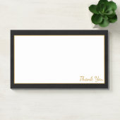 Schwarz-weiß und Gold Post-it Klebezettel (Büro)