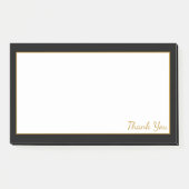 Schwarz-weiß und Gold Post-it Klebezettel (Vorderseite)