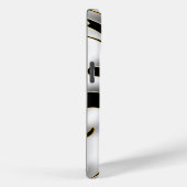 Schwarz, Weiß und Gold Swirl Case-Mate iPhone Hülle (Rückseite / Rechts)