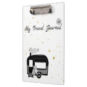 Schwarz-weiß und goldfarben mit RV-Wohnwagen Klemmbrett (Links)