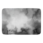 Schwarz, Weiß und Grau Abstrakt Badematte (Vorderseite)