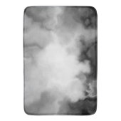 Schwarz, Weiß und Grau Abstrakt Badematte (Vorderseite Vertikal)