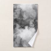 Schwarz, Weiß und Grau Abstrakt Badhandtuch Set (Handtuch)