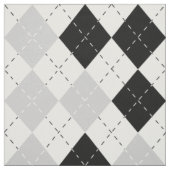 Schwarz Weiß und Grau Argyle Stoff (Muster)