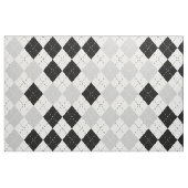 Schwarz Weiß und Grau Argyle Stoff (Fat Quarter (45,7 x 55,9 cm))