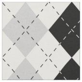 Schwarz Weiß und Grau Argyle Stoff (Nahaufnahme)