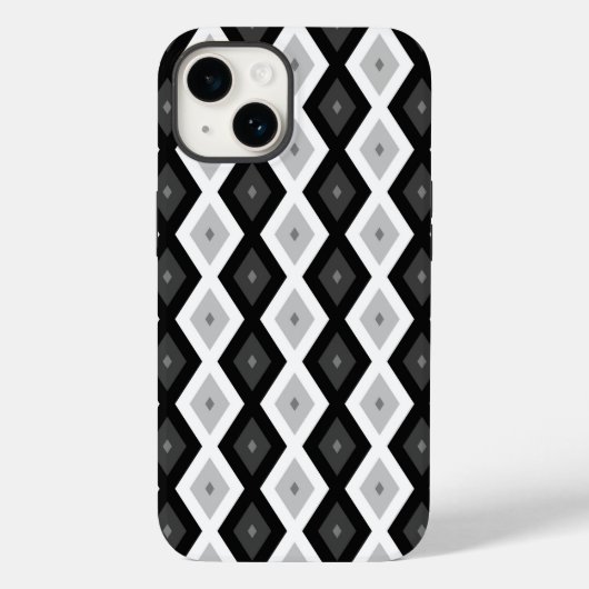Schwarz, Weiß und Grau Case-Mate iPhone Hülle (Rückseite)