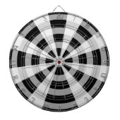 Schwarz, Weiß und Grau Dartscheibe (vorne)