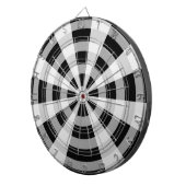 Schwarz, Weiß und Grau Dartscheibe (Vorderseite rechts)