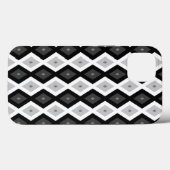 Schwarz, weiß und grau - Diamantmuster Case-Mate i iPhone Hülle (Rückseite (Horizontal))