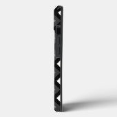 Schwarz, weiß und grau - Diamantmuster Case-Mate i iPhone Hülle (Rückseite / Links)