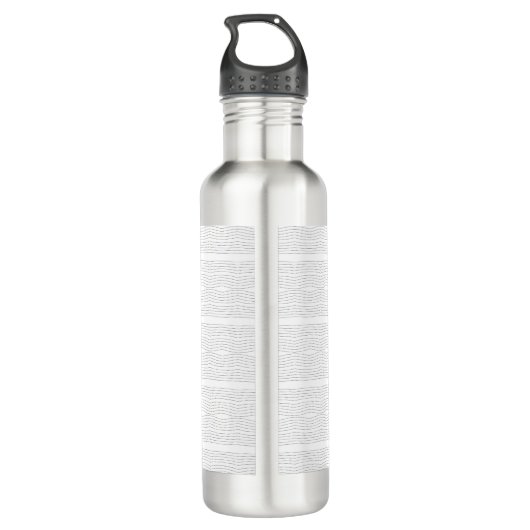 Schwarz-weiß und grau edelstahlflasche (Rückseite)