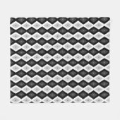 Schwarz, Weiß und Grau Fleecedecke (Vorderseite (Horizontal))