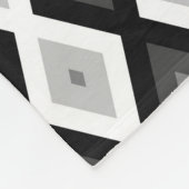Schwarz, Weiß und Grau Fleecedecke (Ecke)